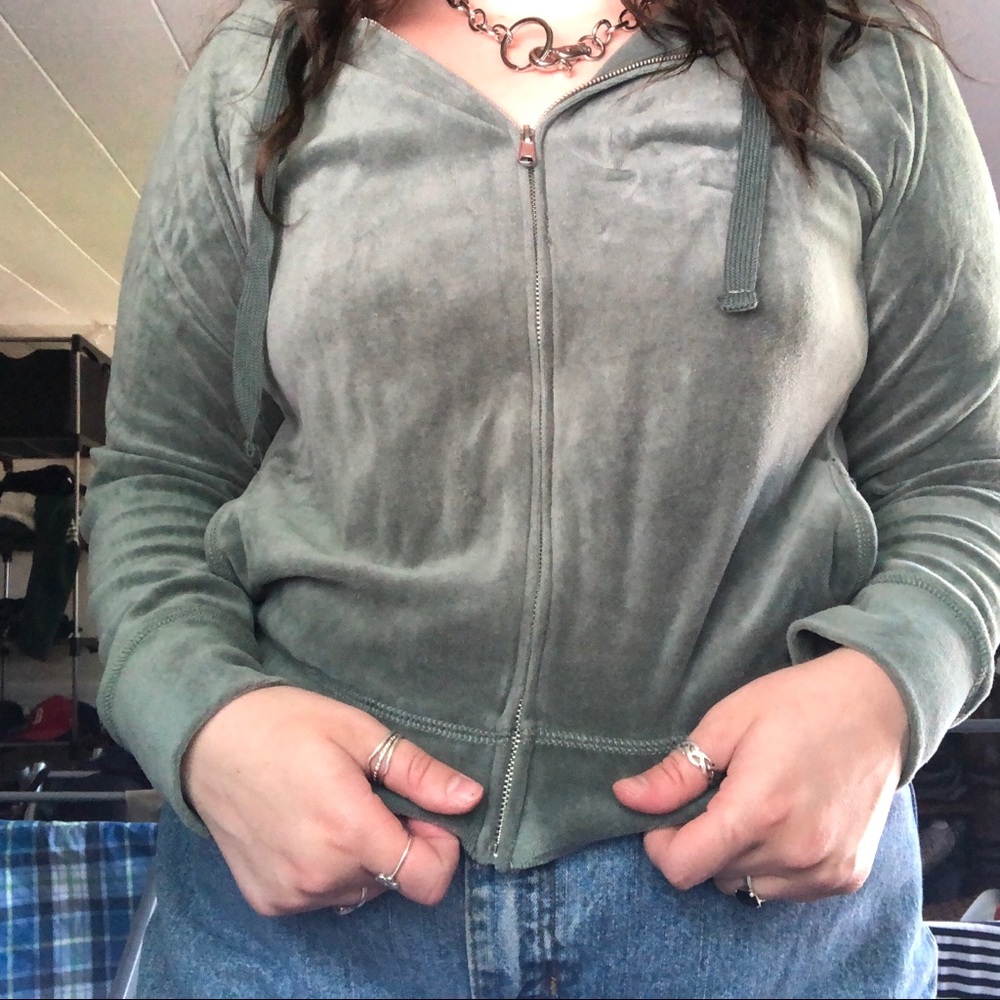 aerie green tracksuit jacket